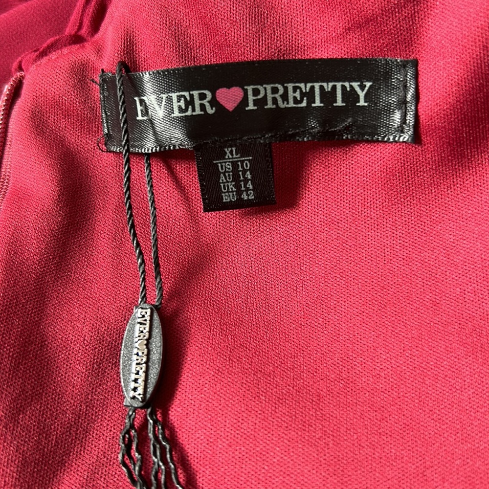 NWT Ever Pretty Flattering Burgundy gown formal 8-10 - Picture 13 of 13